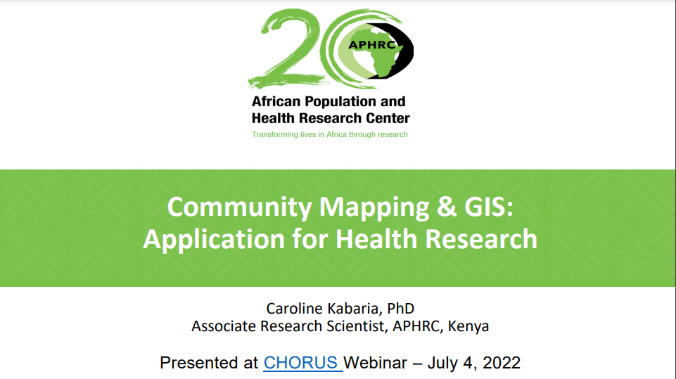 Community Mapping title page